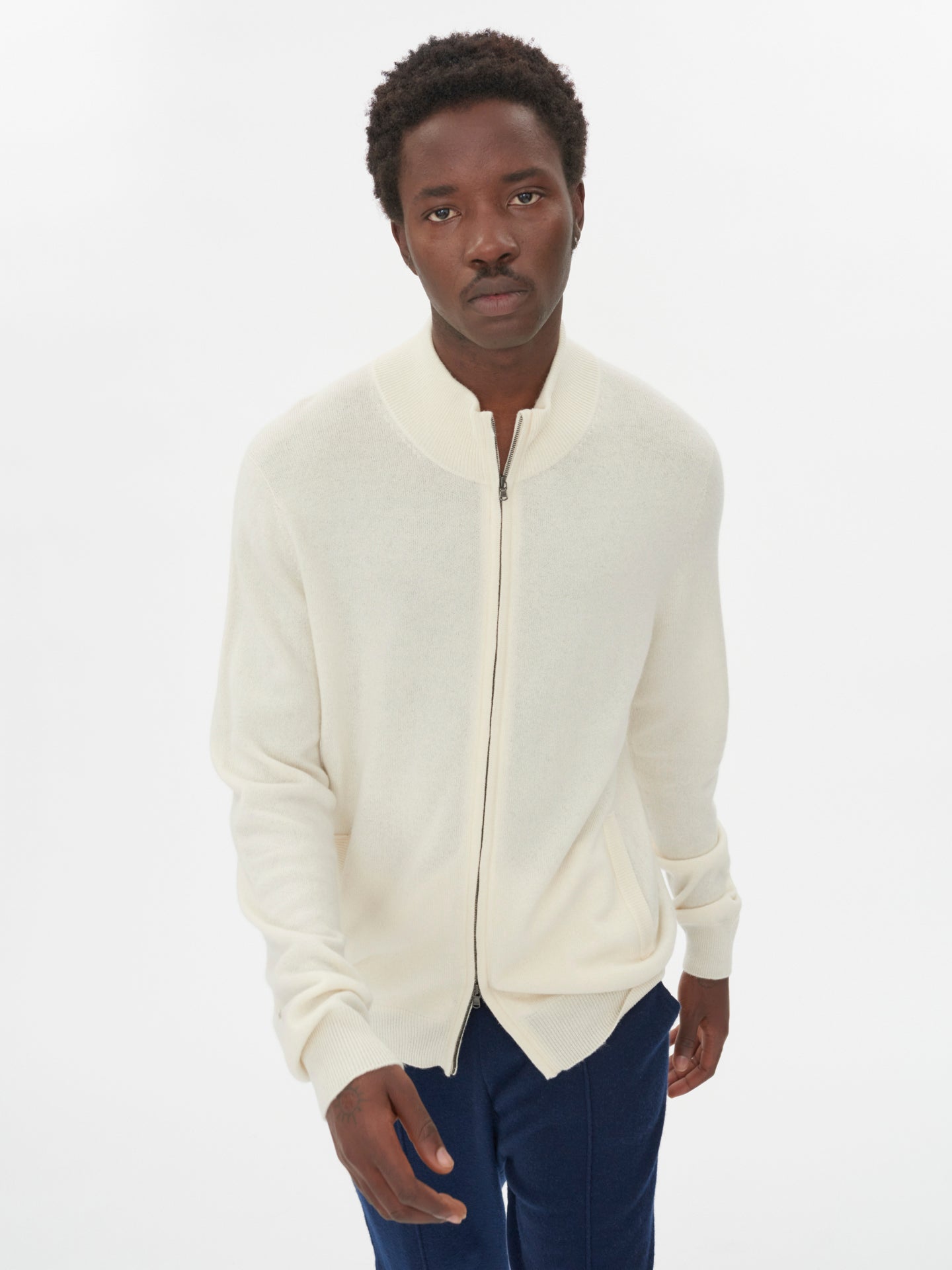 Full-Zip Cashmere Cardigan