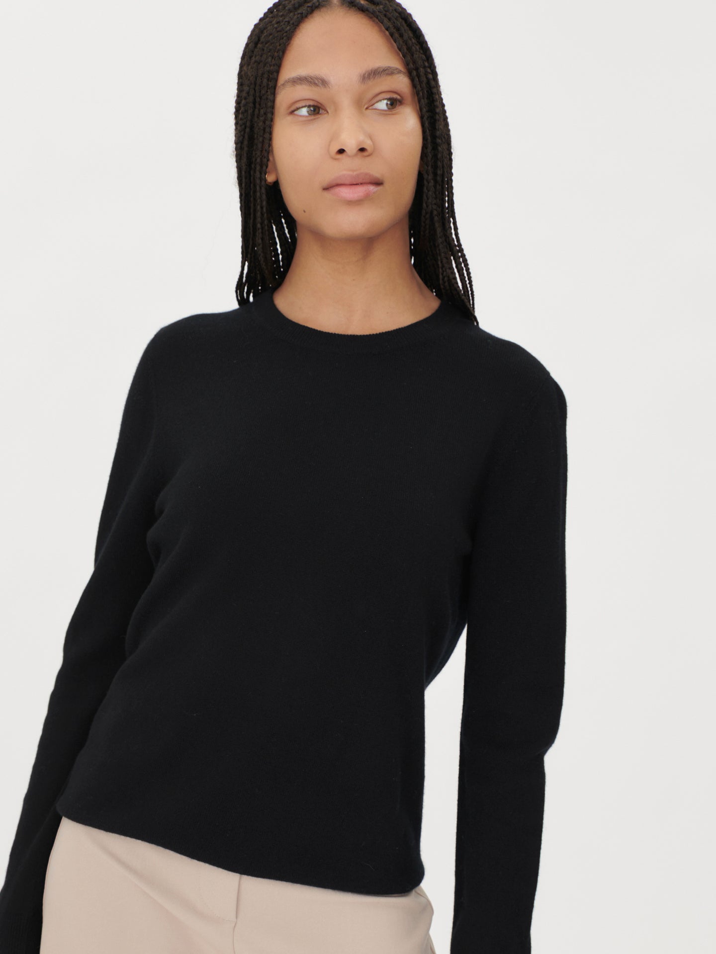 Basic Cashmere Crew Neck Sweater