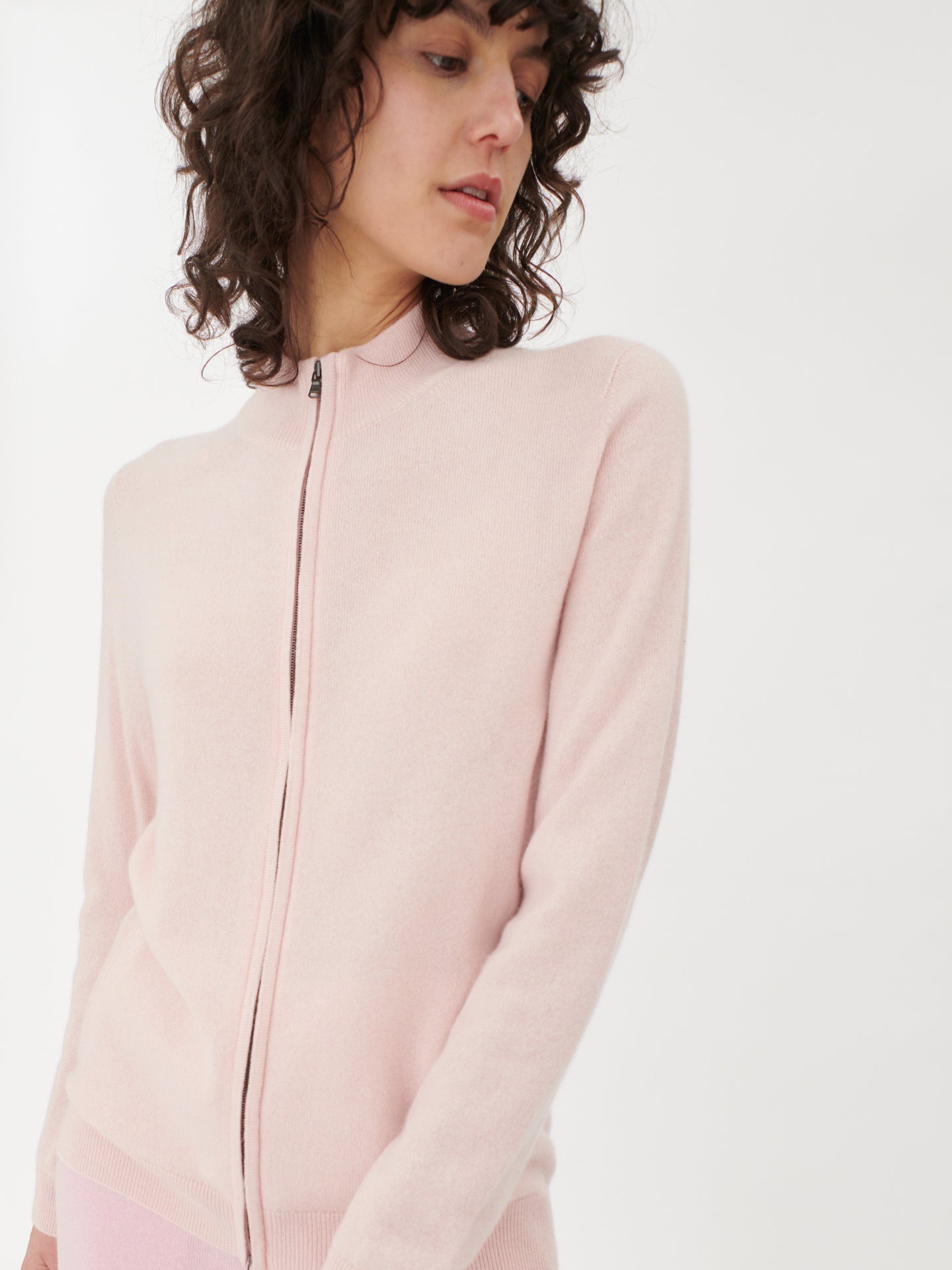 Louis Vuitton Pink Cashmere Rear Zip Cardigan Sweater Size Large - Yoogi's  Closet