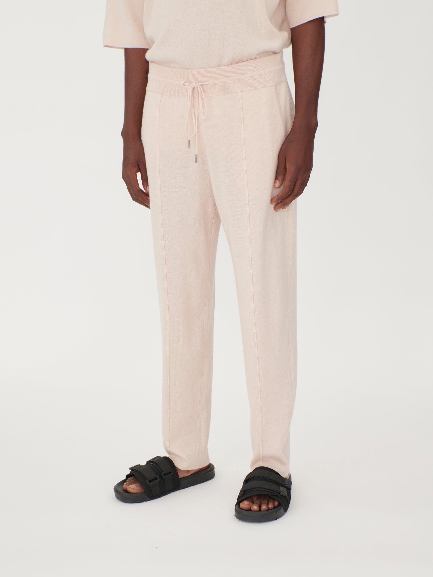 Silk Cashmere Men's Joggers Whisper Pink - Gobi Cashmere