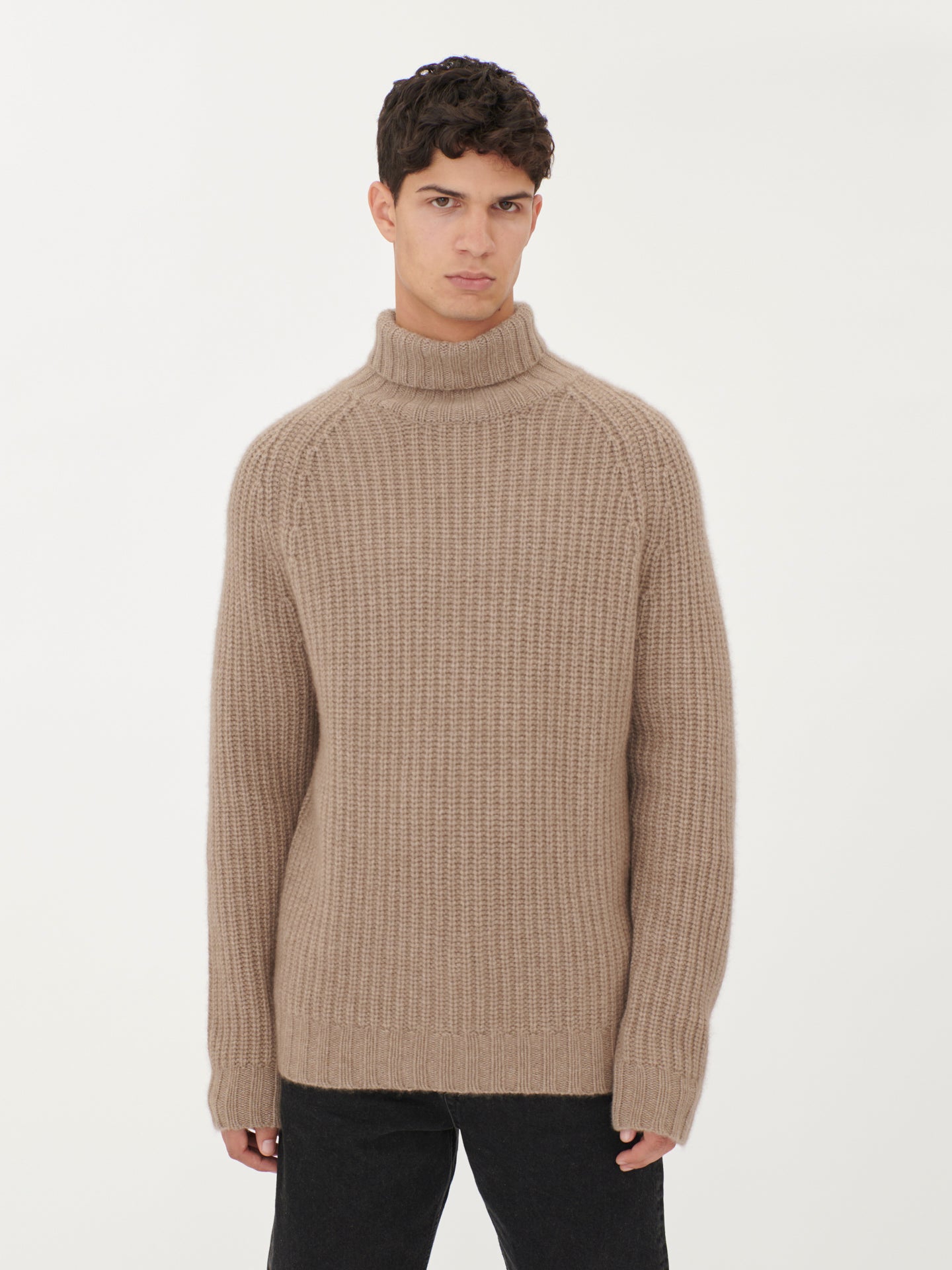 Organic Color Chunky Turtle Neck