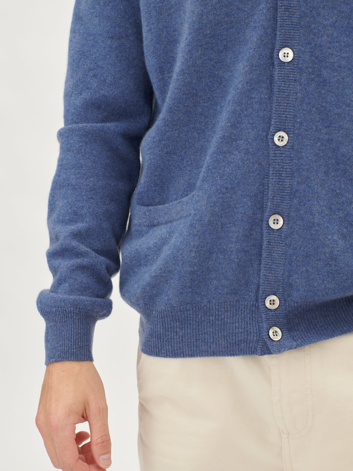 Pale Blue Cashmere Lachlan Cardigan