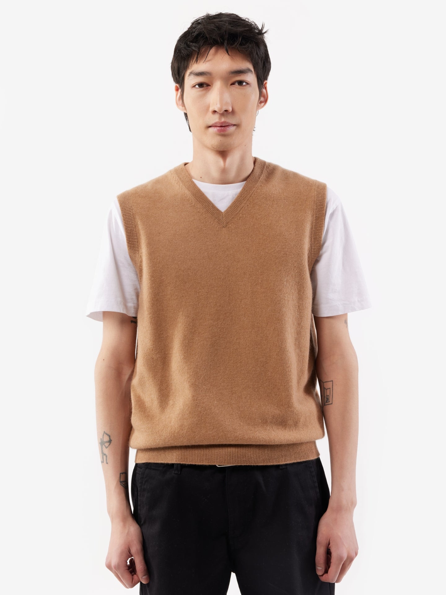 Men's Cashmere Vest Sheepskin - Gobi Cashmere