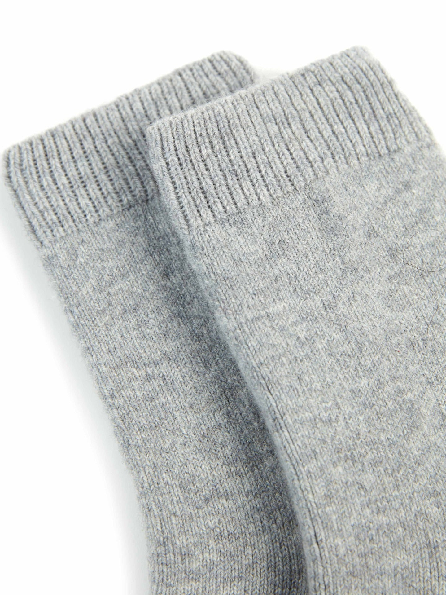 Women's Ribbed Cashmere Socks In Mist Mélange