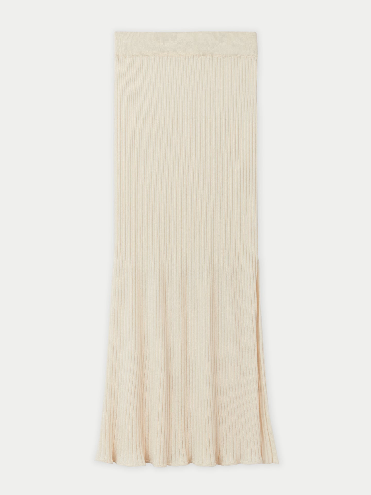 Women's Silk Cashmere Midi Skirt Marshmallow - Gobi Cashmere