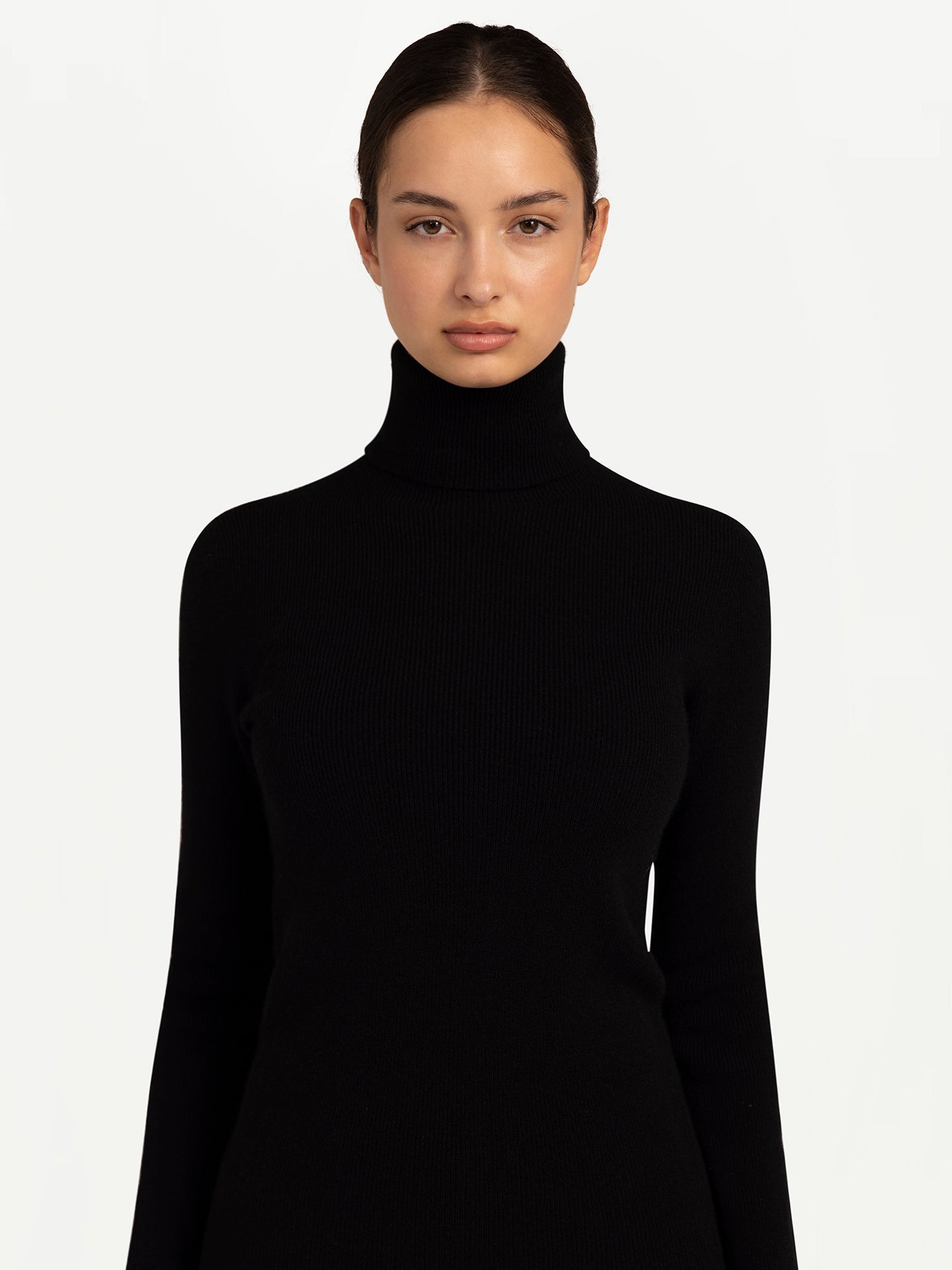 Cashmere Turtleneck Sweater - Black - Ladies