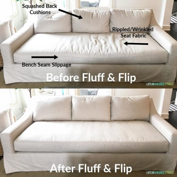 Fluff And Rotate Sofa Cushions