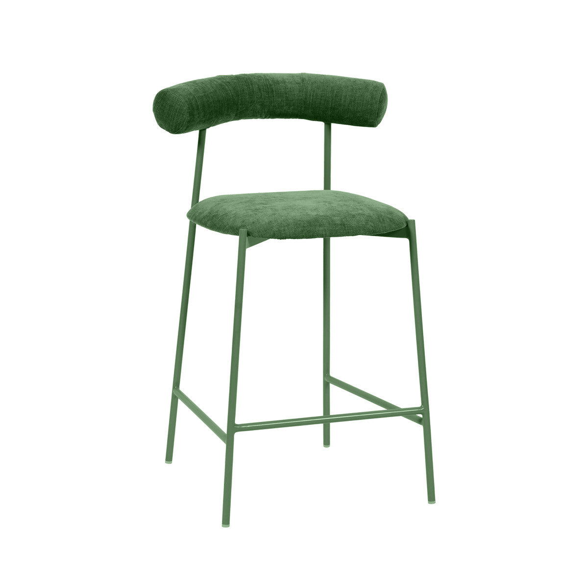 Liliana Velvet Mauve Counter Stool - Stylish Furniture