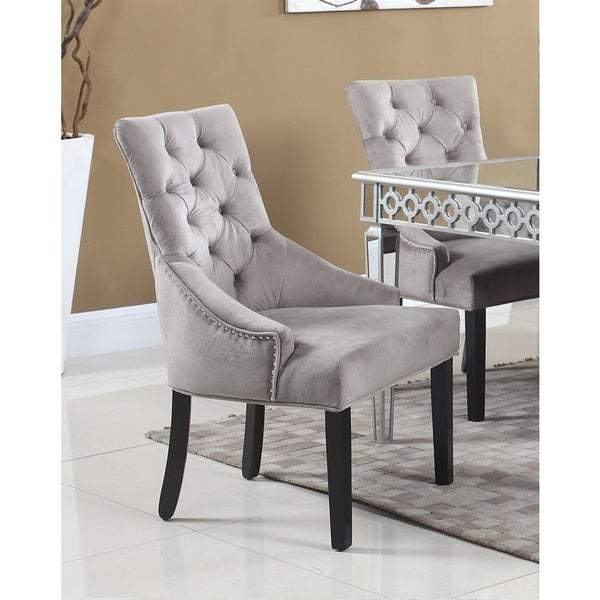 Jameson Suede Dining Chair Hollywood Glam Furnitures