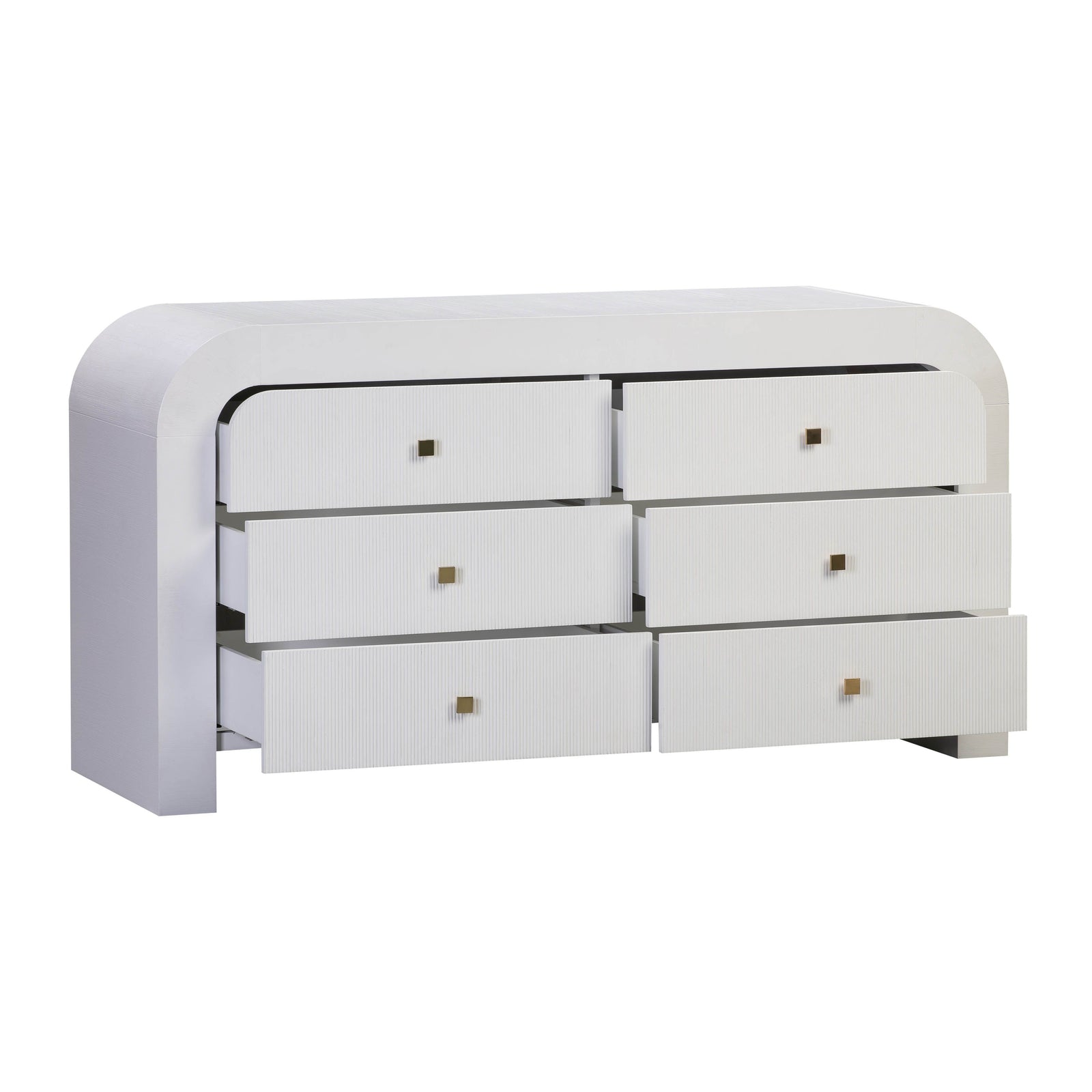 Hump 6 Drawer Black Dresser Hollywood Glam Furnitures