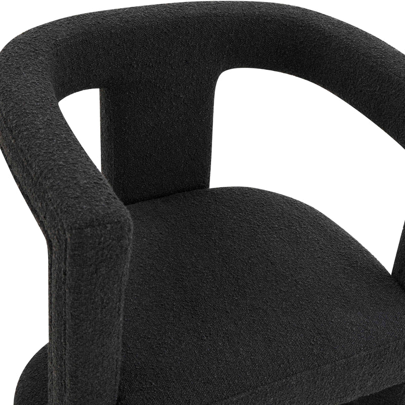 Ada Black Boucle Chair – Hollywood Glam Furnitures