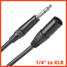1/4" TRS Male to XLR Male adapter cable