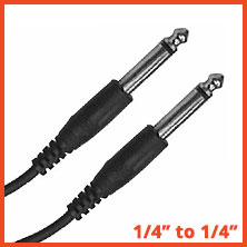 1/4" male to 1/4" male audio cable