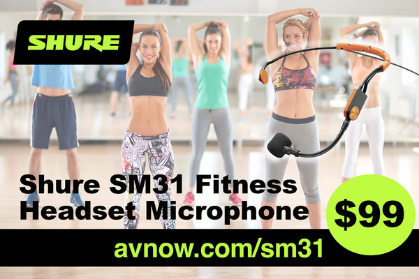 Shure SM31 fitness headset microphone