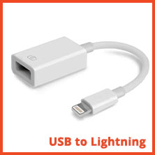 USB Type-A Female to Lightning Male adapter