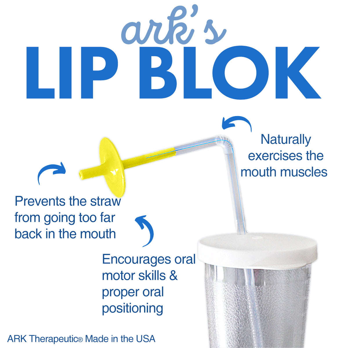 Sip-Tip Drinking Cup with One-Way Straw