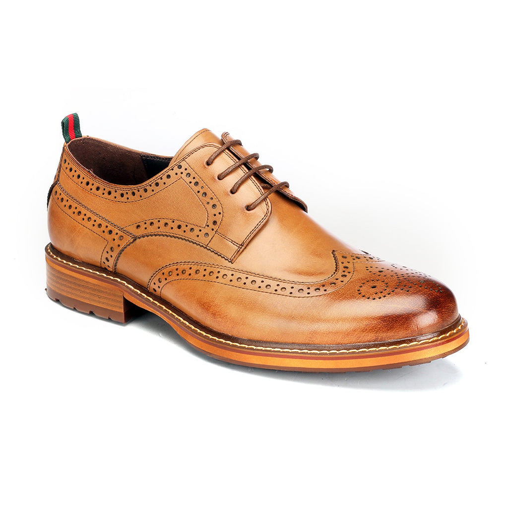 Pavers England Tan Leather Lace-up 