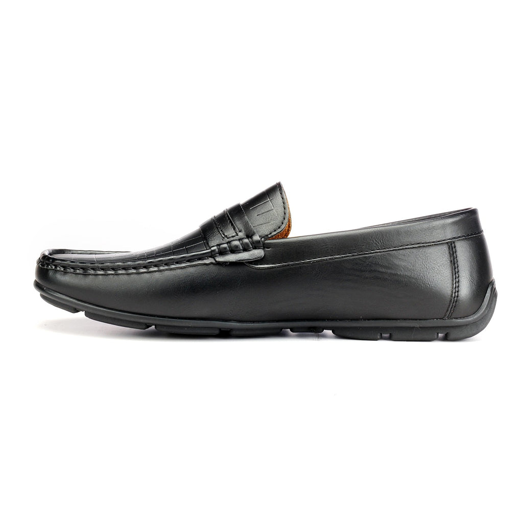 Pavers England Black/Green Loafer for Men