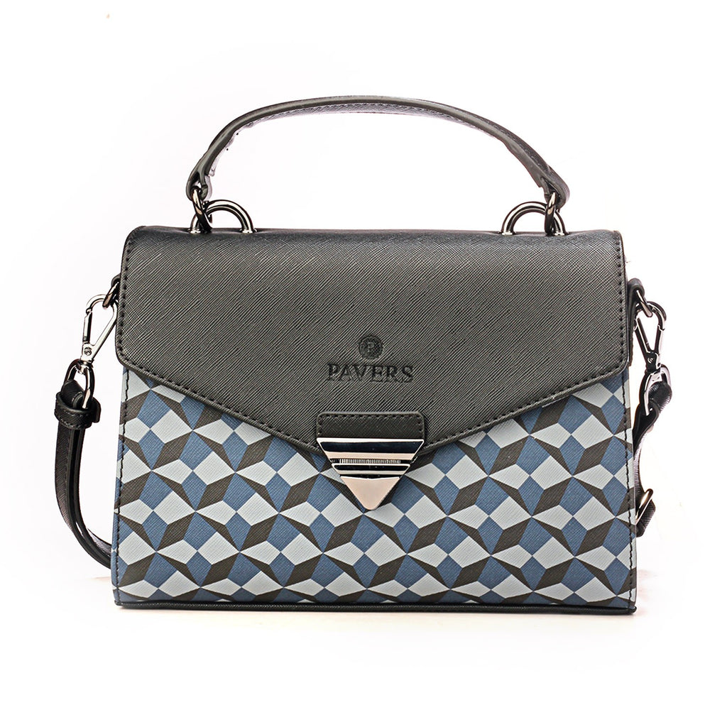 Pavers England Black Multi Sling Bag for Women