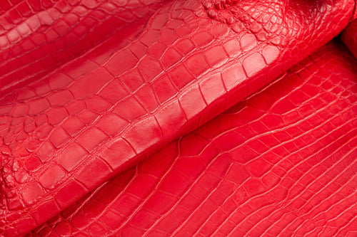 Red & Pink Leather  Real Alligator & Crocodile Skin – AMTAN