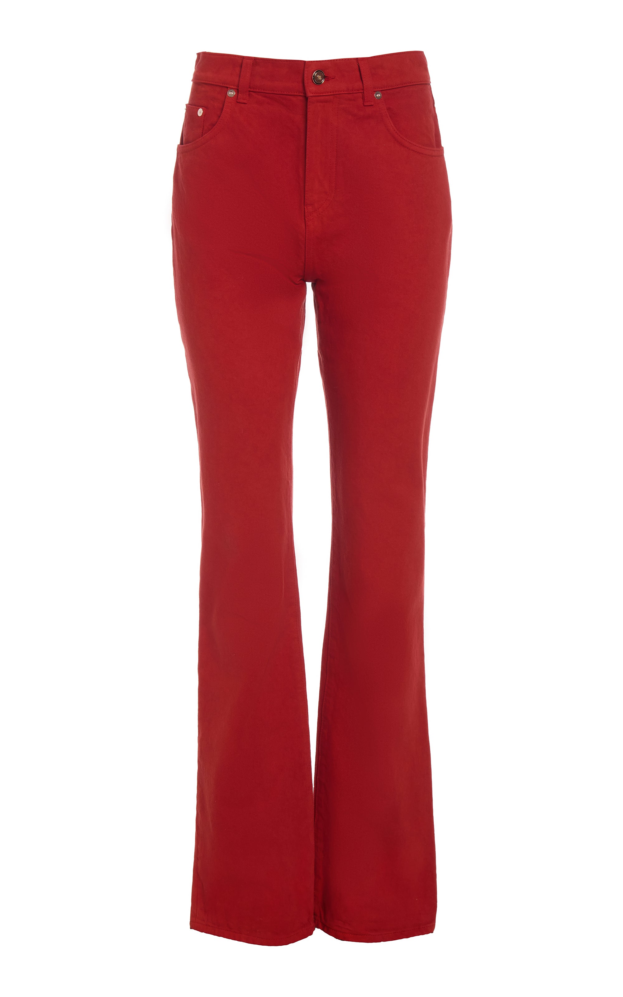 Gabriela Hearst Rey Straight-leg Jean In Antelope Orange Recycled Cotton Denim