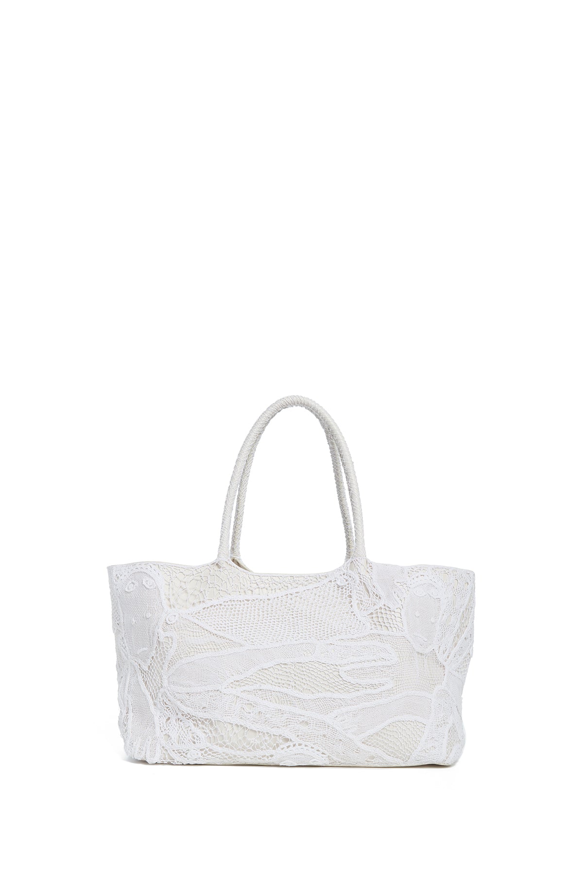 Gabriela Hearst Mcewan Tote Bag In Ivory Leather With Cotton Macrame