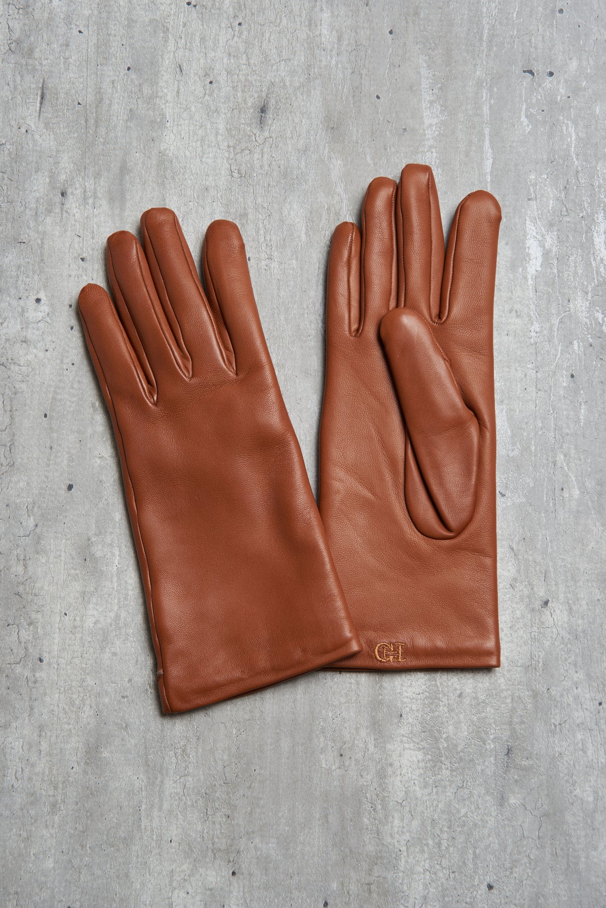 mens cognac leather gloves