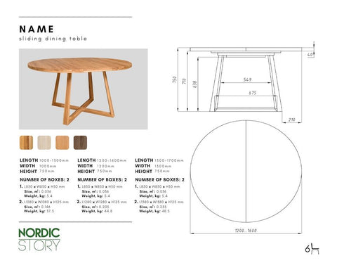 Roble.Store Solid wood round table