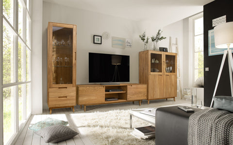 El mejor mueble tv para tu muebles de madera maciza de roble –