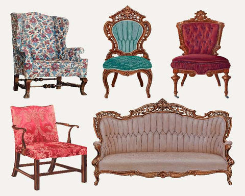vintage houten stoelen