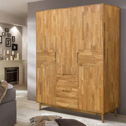 Nordic retro Scandinavian oak solid wood closet