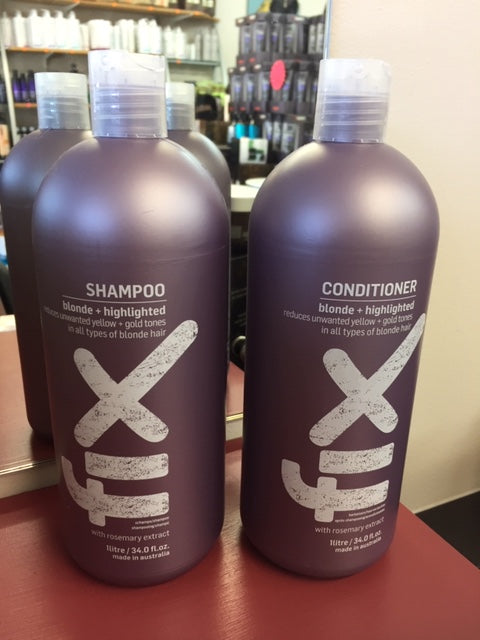 JUUCE Fix Blonde + Highlighted Shampoo & Conditioner A BIG 1 Litr – &