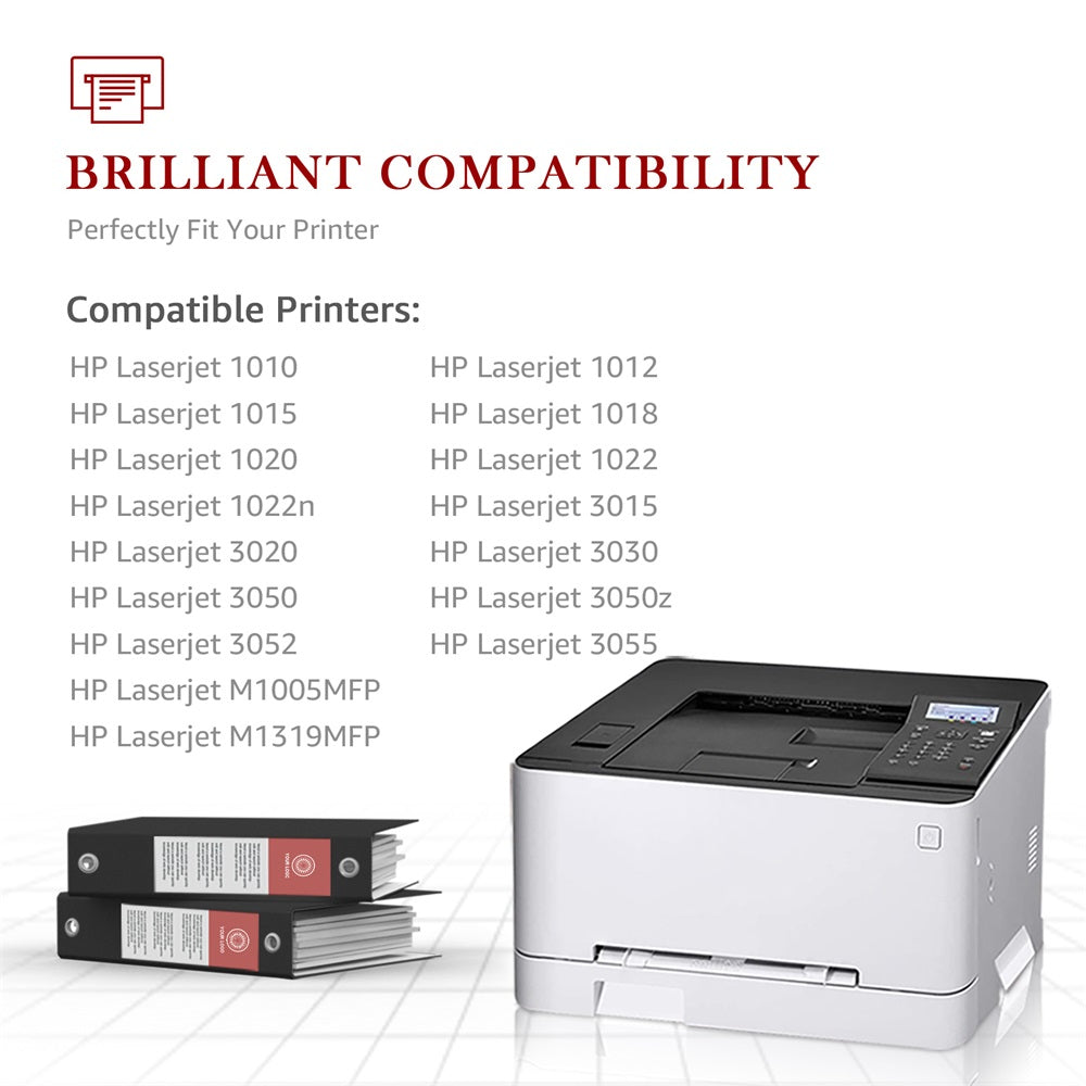 Compatible HP 12A Q2612A Toner Cartridge - 2 Pack