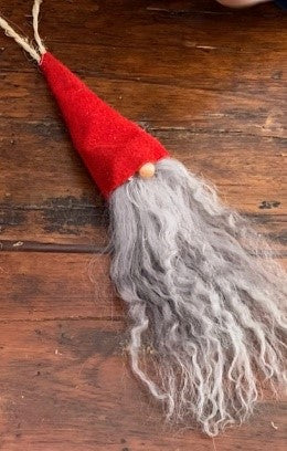 santa hat and beard from sheepskin