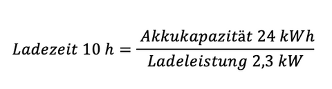 Ladezeit Formel 10 Stunden