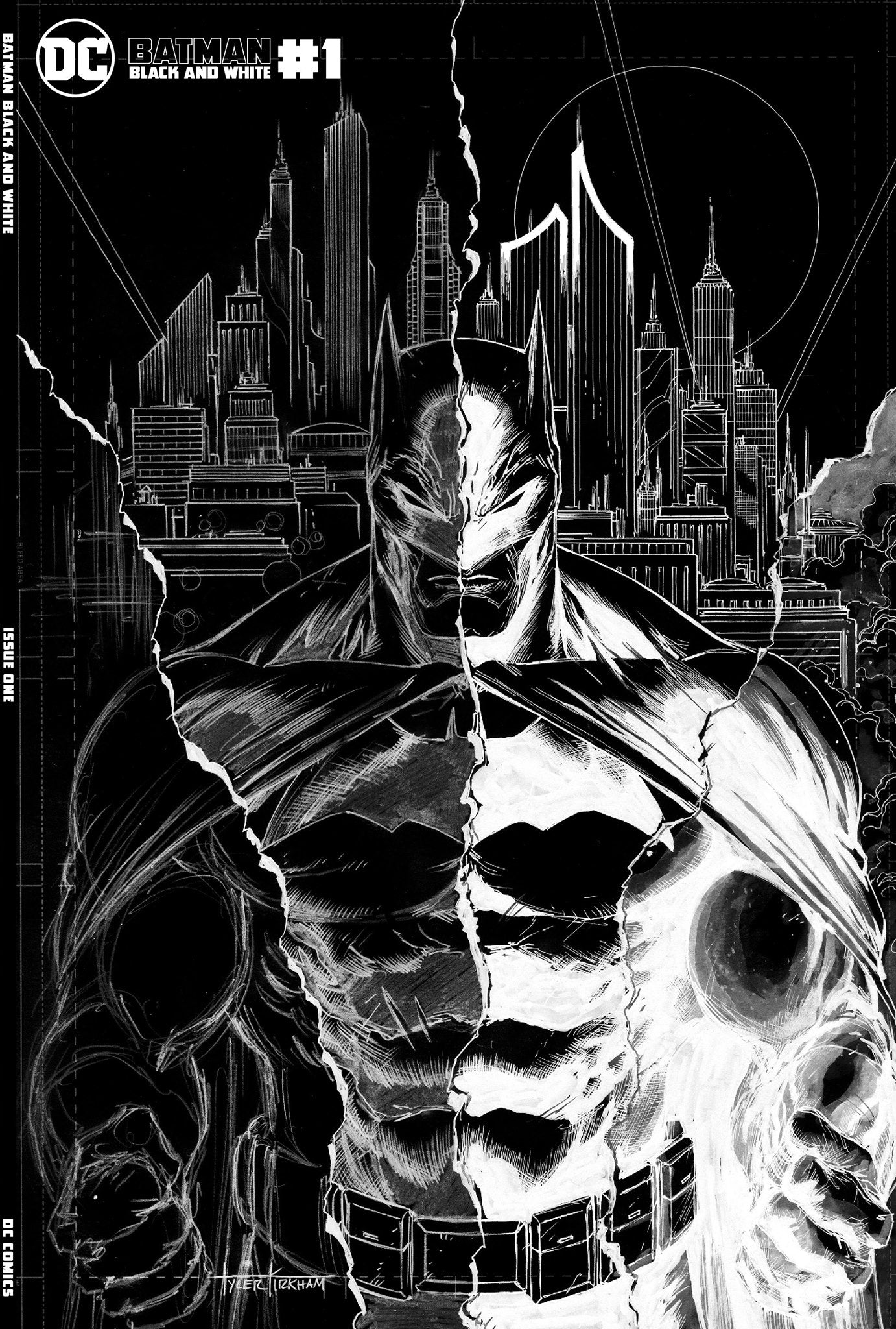 BATMAN BLACK AND WHITE #1 - LIMITED VARIANT COVER BY TYLER KIRKHAM –  Collectors Choice Comics