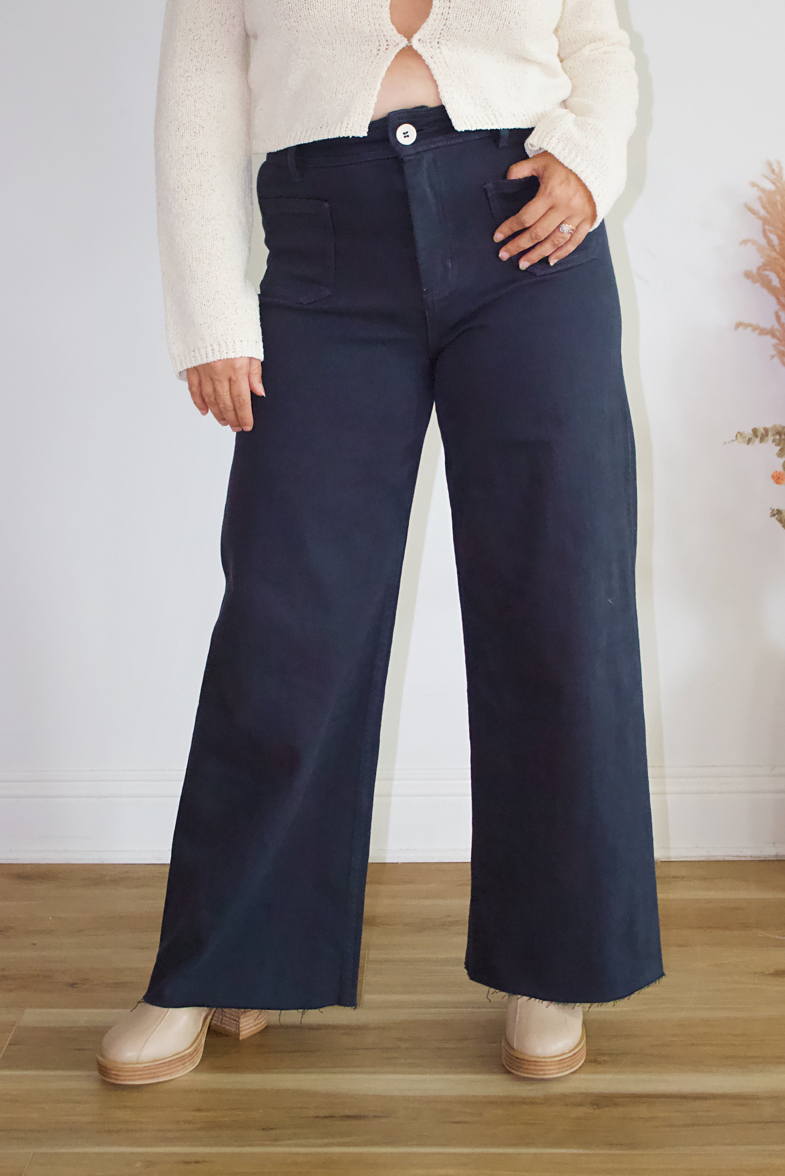 Carol Wideleg Pants - SoBo Boutique product image