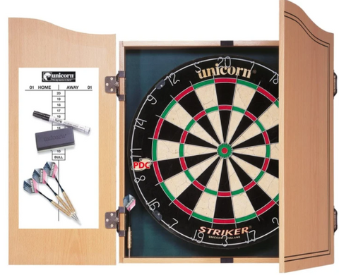 UNICORN STRIKER HOME DARTS CENTRE WITH DARTBOARD AND DARTS  from Double Top Darts Shop