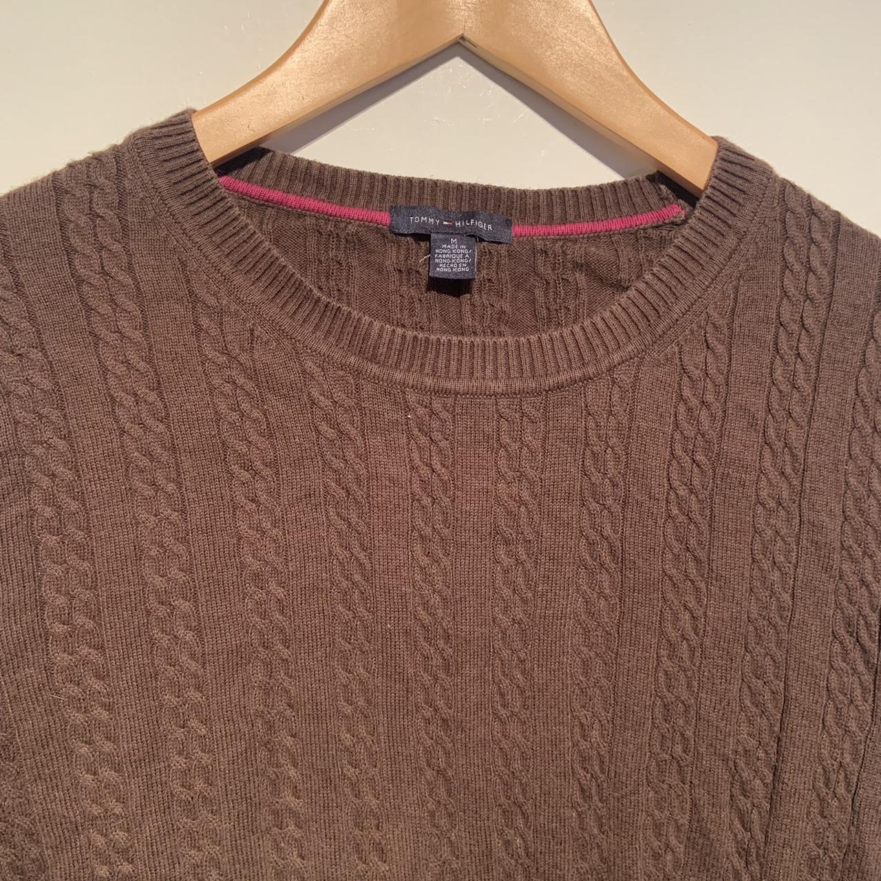 tommy hilfiger brown jumper