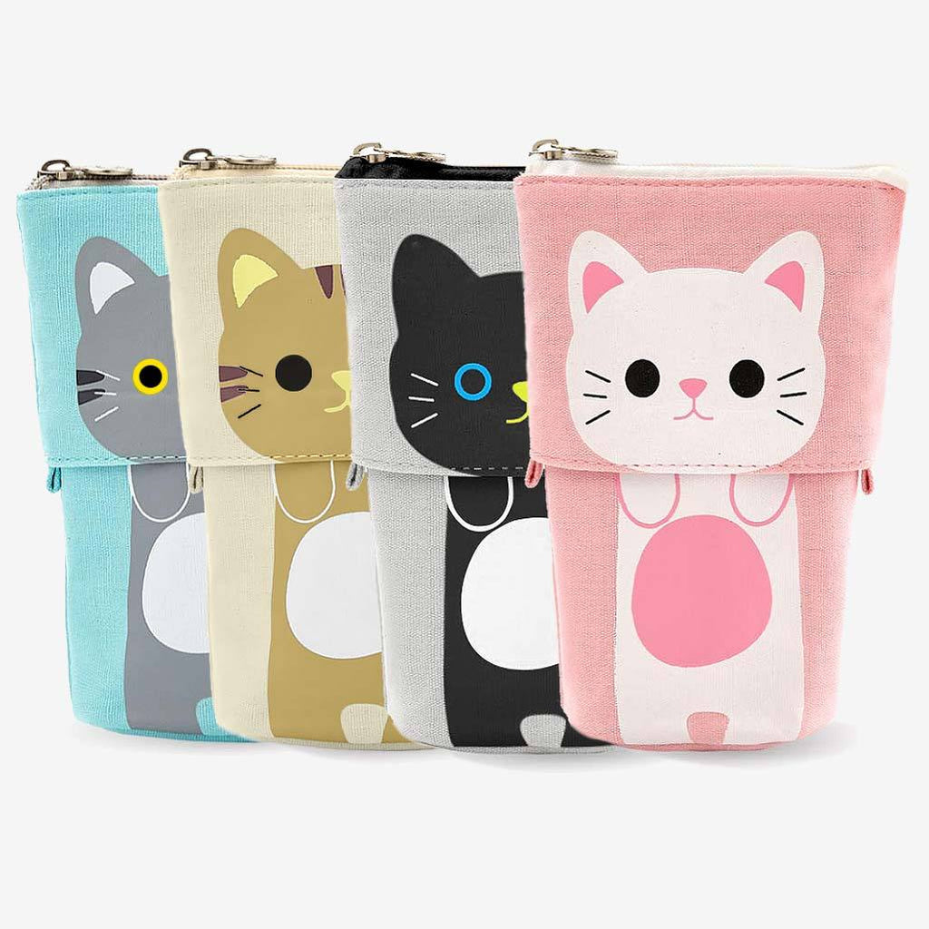 Line Flat Pencil Case(Pink)