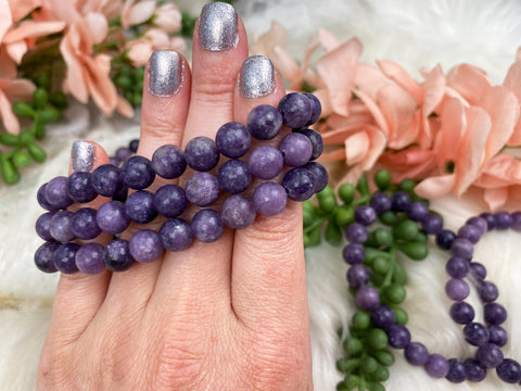 Yellow/purple LEPIDOLITE BRACELET, Choice, Mica, Natural Stone Gemstone  Crystal, Stretch Stack - Etsy