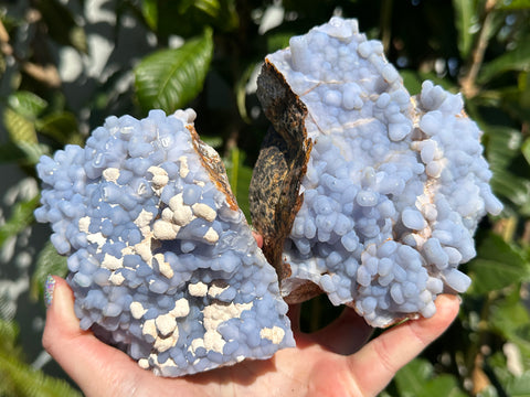 light blue crystals
