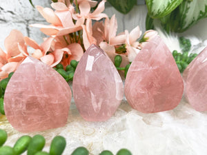 Contempo Crystals - Small-Pink-A-Grade-Rose-Quartz-Flames - Image 1
