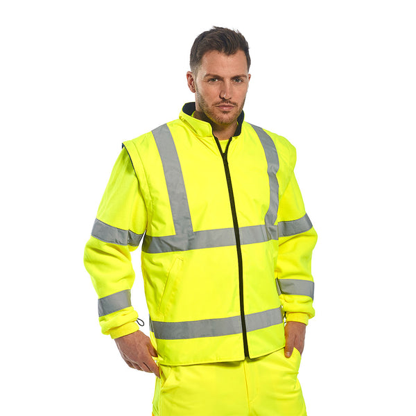 Portwest 5in1 Hi-Vis Executive Jacket Viz Insulated Safety Visability ...