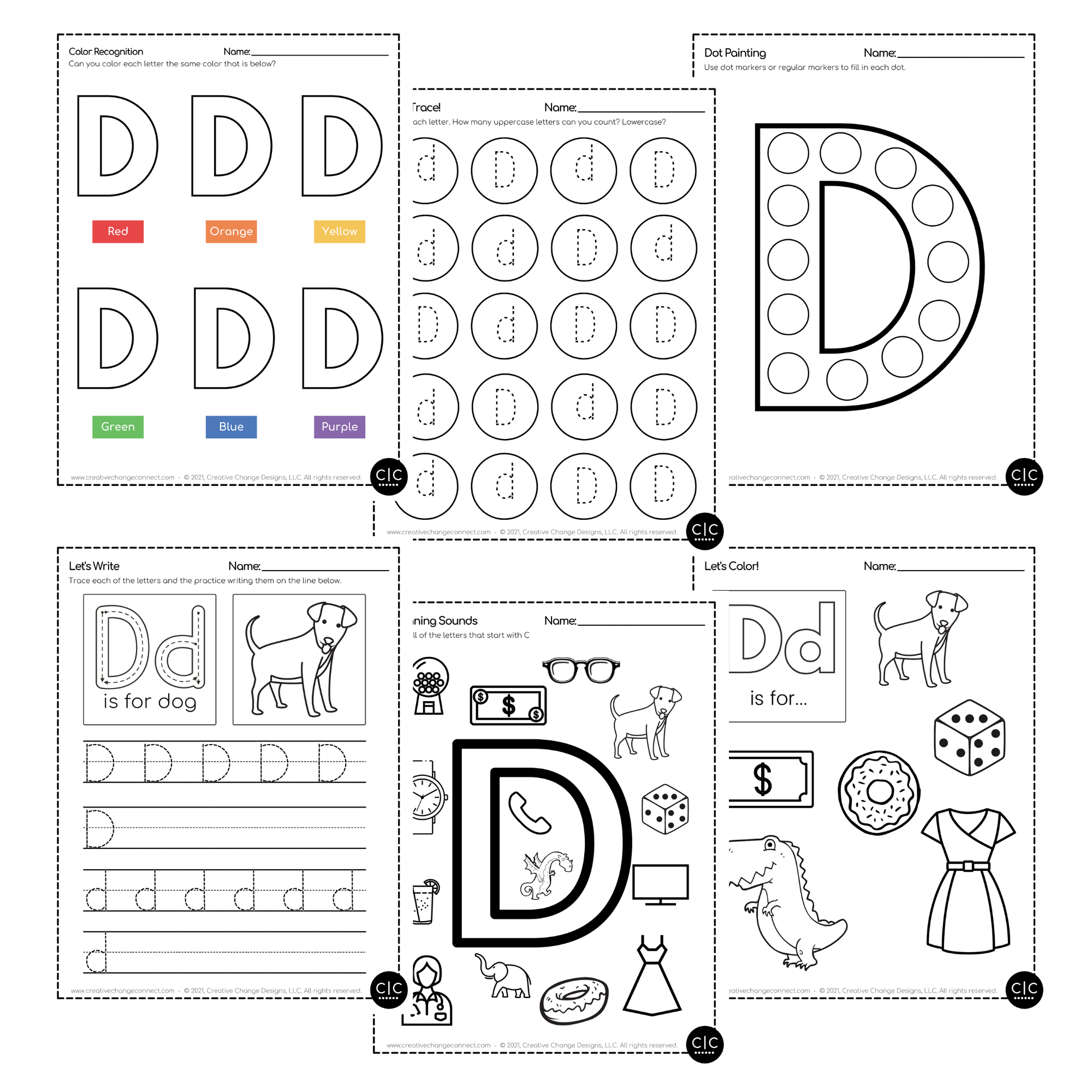 letter d worksheets creative change connect