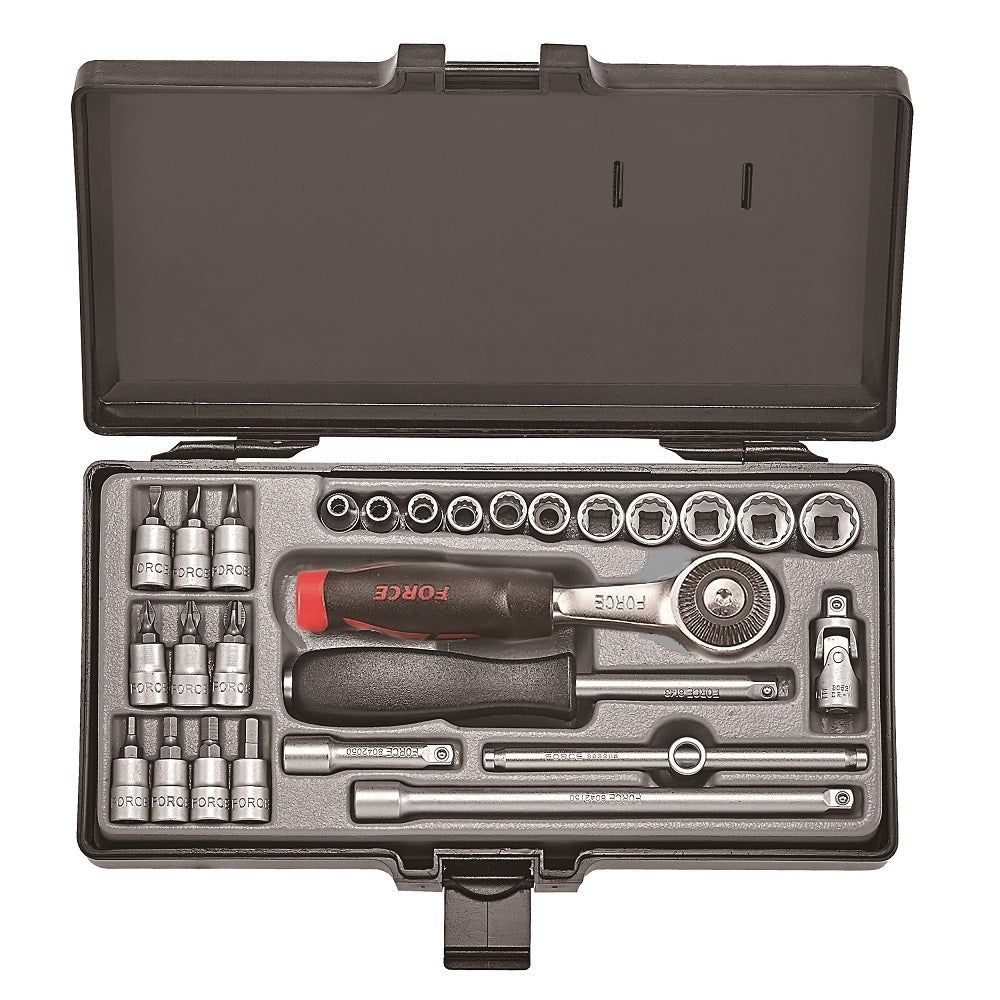 Ampère verkwistend India Socked Combination Set Force Tools 1/4, 27 pcs - FOR 2281 - Pro Detailing