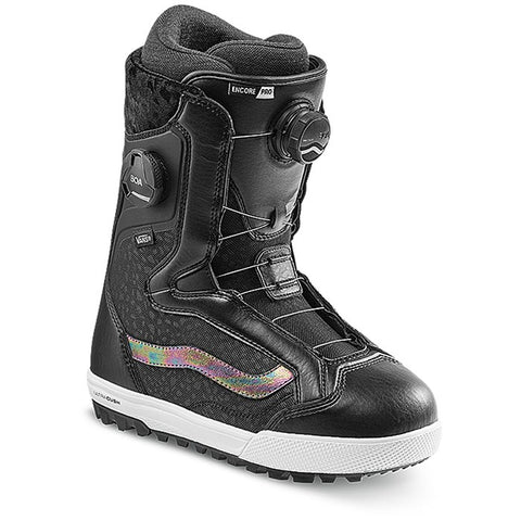 black iridescent boots