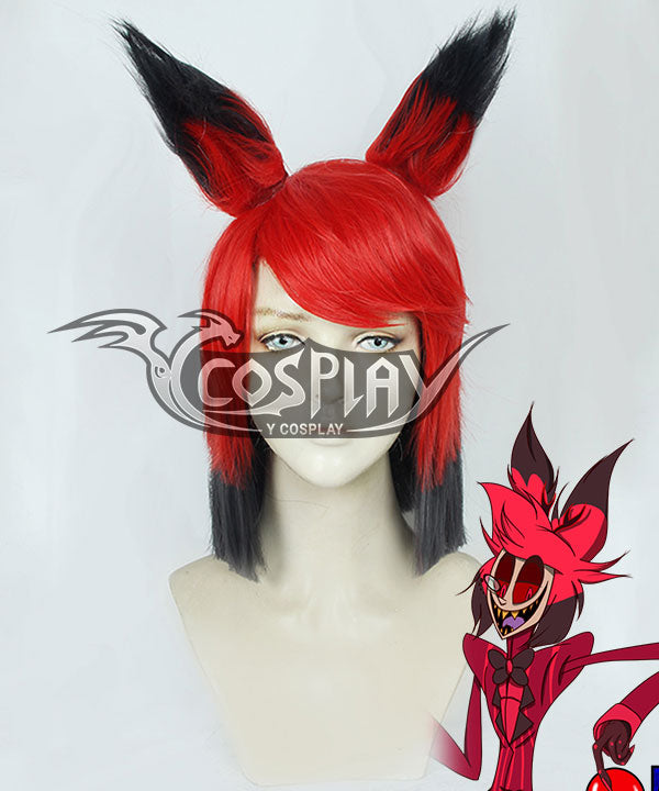 Hazbin Hotel Alastor Red Cosplay Wig - Ycosplay