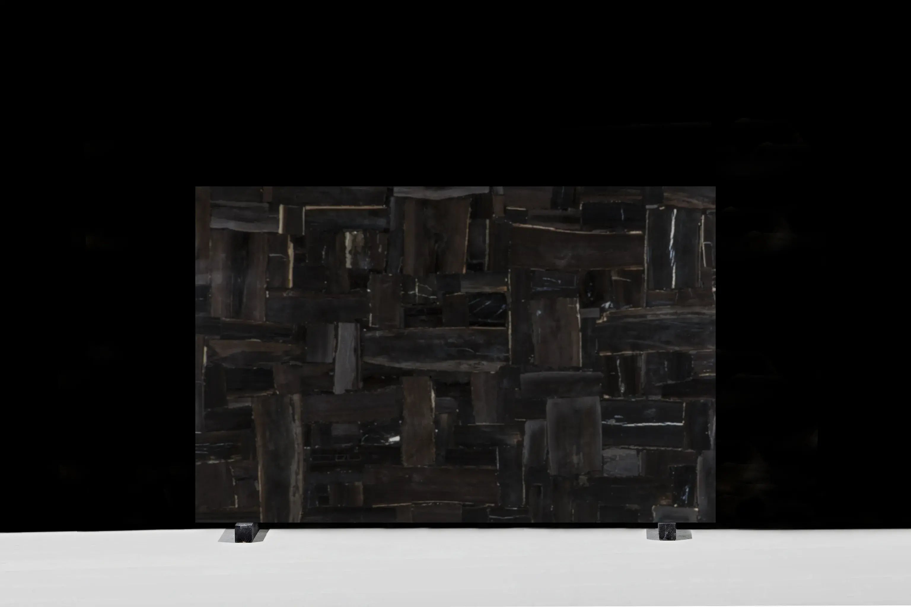 RETRO BLACK PLUS PETRIFIEDWOOD (POLISHED) - SEMI-PRECIOUS