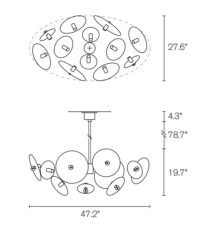 Solis Chandelier Conical